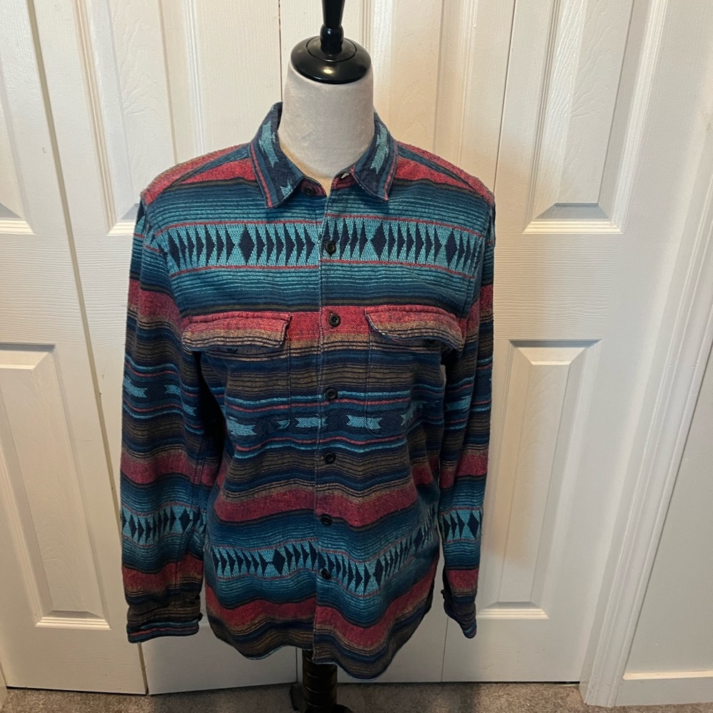 Urban Heritage size M Striped Multicolor Button-Up Shirt